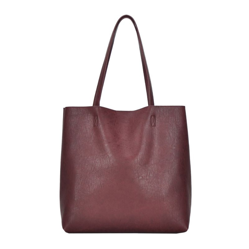 The Olivia Tote | Vegan Leather Tote Bag w/ Removable Pouch | Miztique