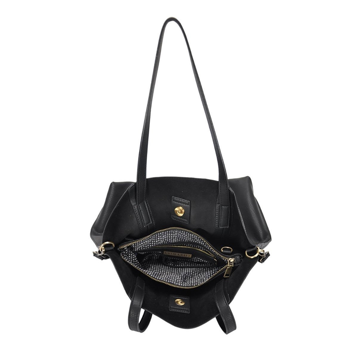 Guess Vikky Tote Handbags Black Logo : One Size