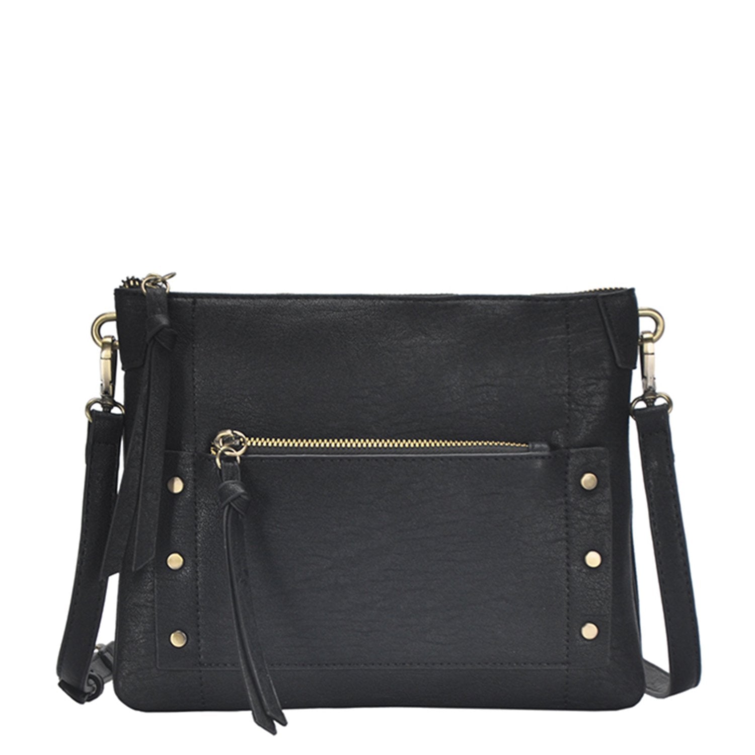 Black Leather Crossbody Bag