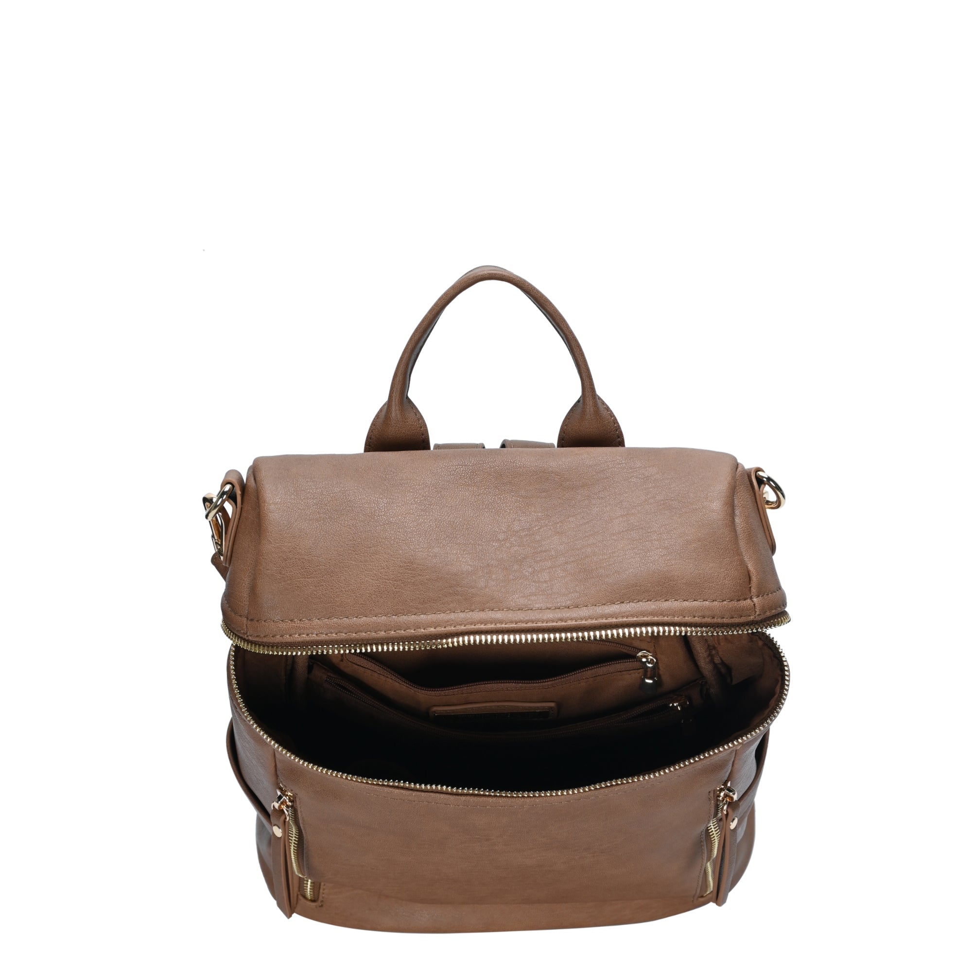 alternative bra leather backpack Nyra Webbing Strap Convertible Backpack Purse