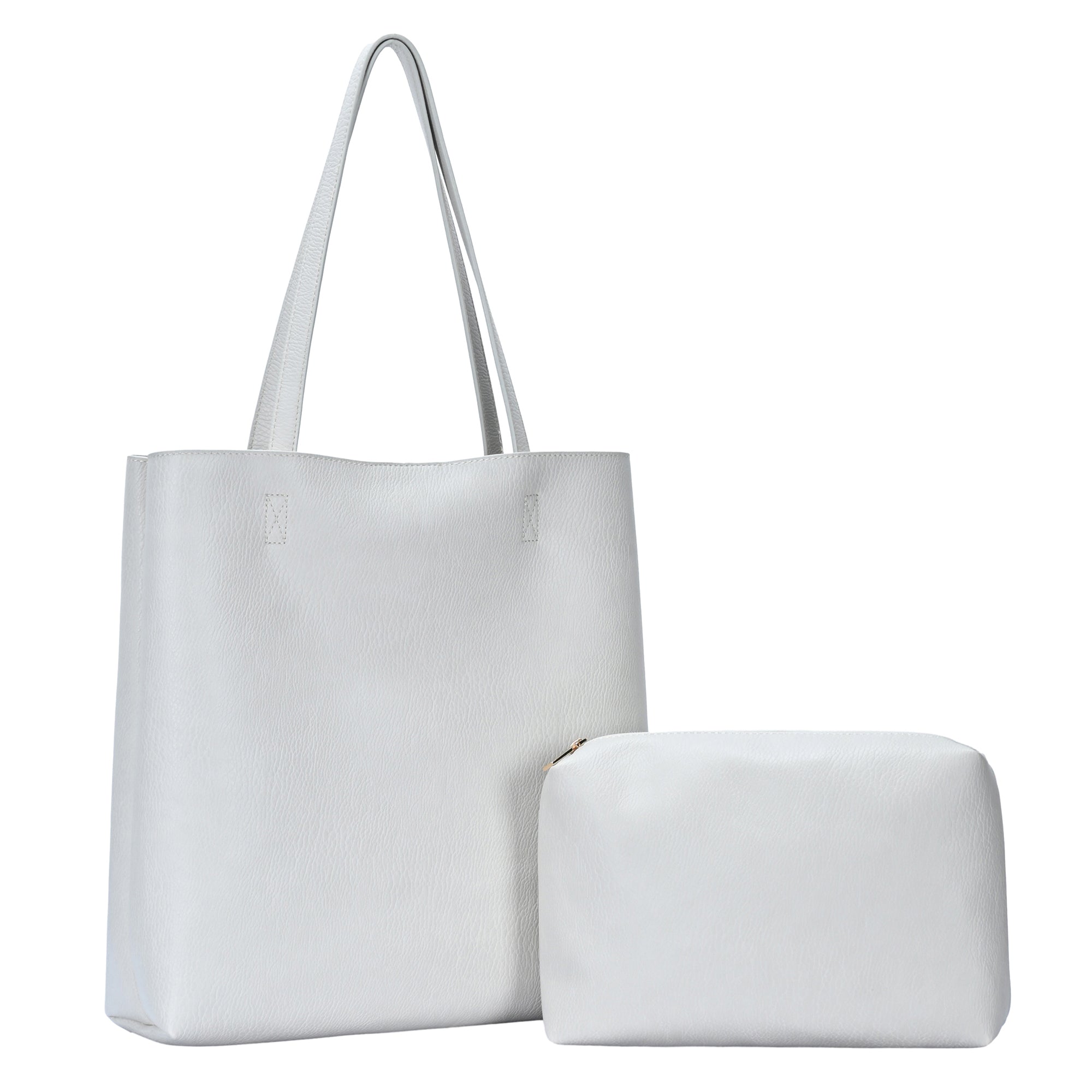 The Olivia Tote | Vegan Leather Tote Bag w/ Removable Pouch | Miztique