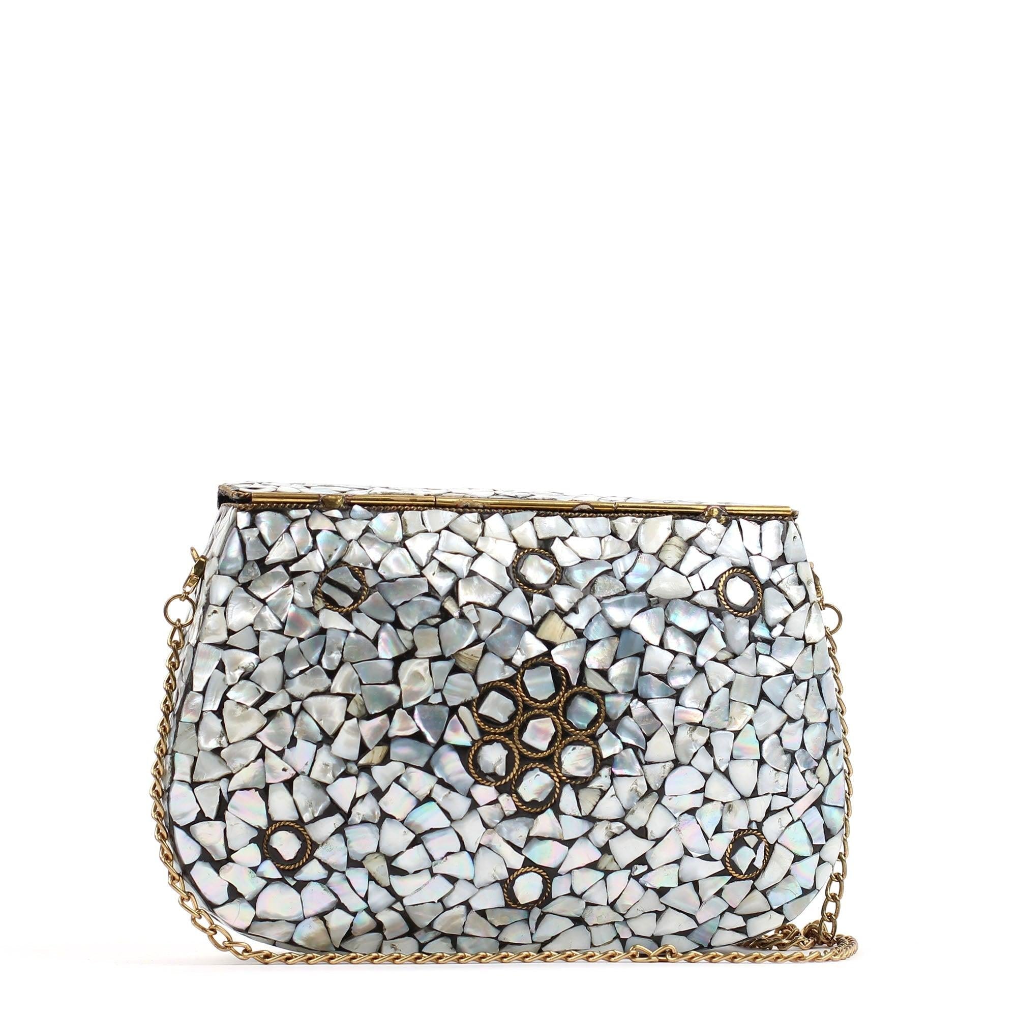 The Amoli Clutch | Mosaic Metal Clutch | by Antik Kraft